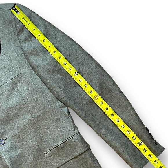 Harold Powell Vintage Blazer Green Silk Wool Blend Academia Size 40 Reg - Picture 6 of 11